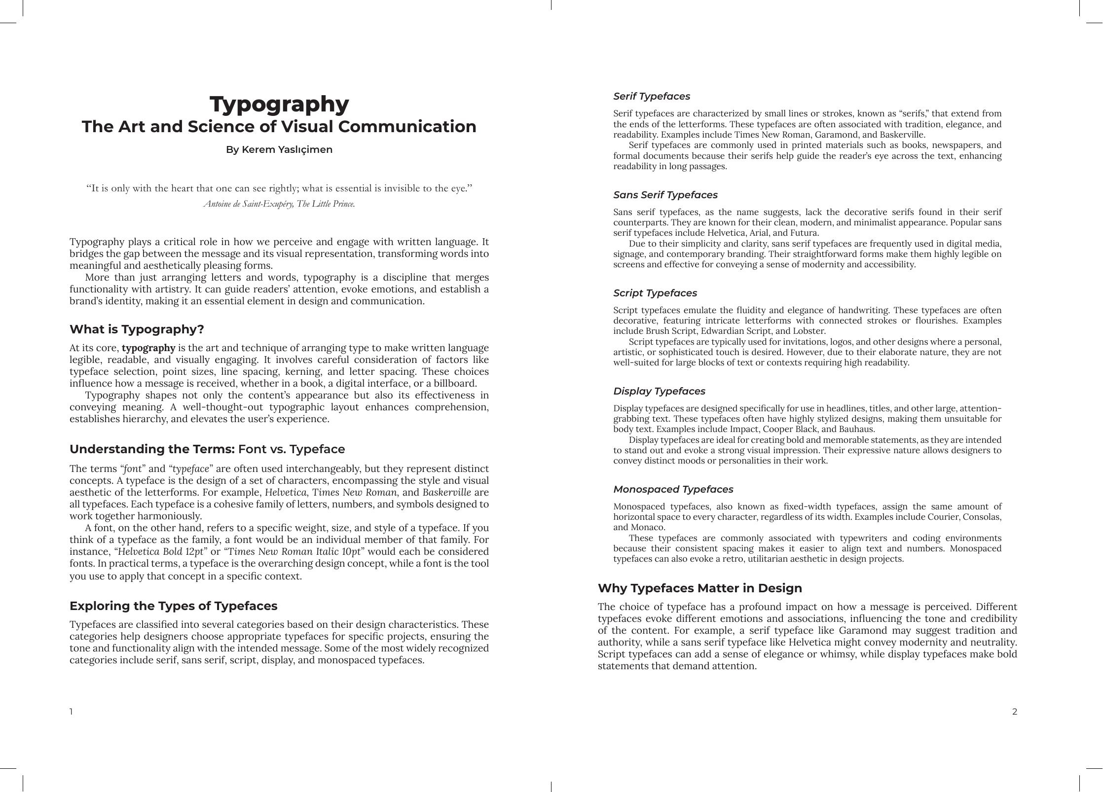 Book page editorial spread