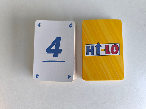 HI-LO number four card and card back