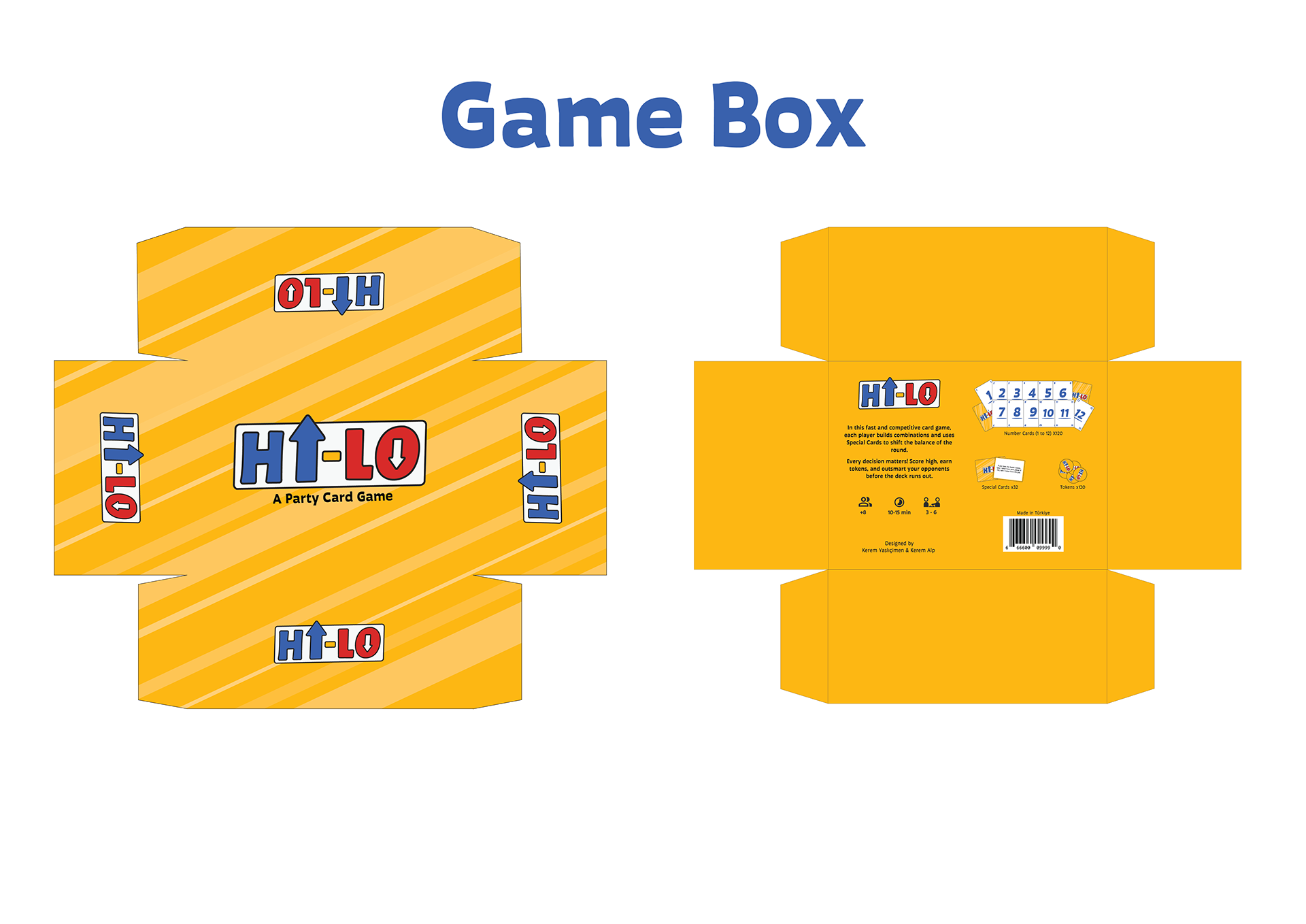 HI-LO game box packaging design