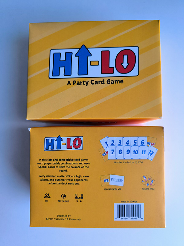 HI-LO box front and back